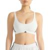 imageAdidas Womens 3 Stripes Active Essentials Cotton Scoop Bralette with Removable CookiesWhite
