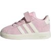 imageadidas BabyBoys Grand Court 20 Elastic Lace ampamp Strap SneakerClear PinkOff WhiteGold Metallic