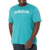 imageadidas Mens Essentials Single Jersey Linear Embroidered Logo TShirtArctic Fusion