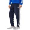 imageadidas Mens Essentials WarmUp Tricot 3Stripes Tapered Track PantsLegend InkWhite