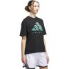 imageadidas Womens Basketball Camouflage Logo TShirtBlackPure Teal