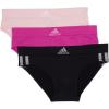 imageadidas womens Seamless Hipster Underwear 3 PackBlack With StripesPeach WhipSemi Lucid Fuchsia