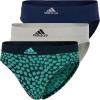 imageadidas womens Seamless Hipster Underwear 3 PackBlue JacquardMahoganyNight Indigo