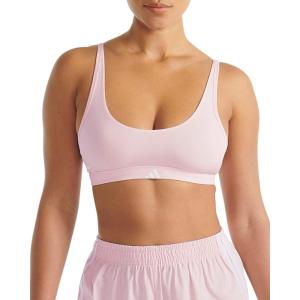 imageAdidas Womens 3 Stripes Active Essentials Cotton Scoop Bralette with Removable CookiesClear Pink