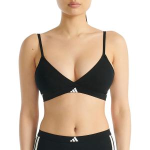 imageAdidas Womens 3 Stripes Active Essentials Cotton Triangle Wrap BraletteBlack