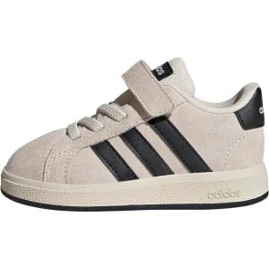 imageadidas BabyBoys Grand Court 20 Elastic Lace ampamp Strap SneakerWonder WhiteBlackWhite