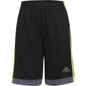imageadidas Boys Elastic Waistband Winner ShortBlack With Acid Yellow