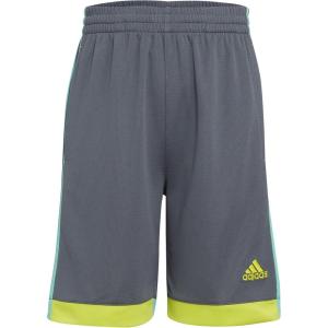 imageadidas Boys Elastic Waistband Winner ShortMedium Grey With Green