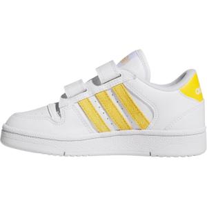 imageadidas Kids Break Start Hook ampamp Loop ShoeWhiteBold GoldWhite