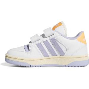 imageadidas Kids Break Start Hook ampamp Loop ShoeWhiteViolet ToneHazy Orange