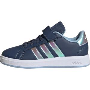imageadidas Kids Grand Court 20 Elastic Lace ampamp Strap ShoesPreloved InkIridescentClear Sky