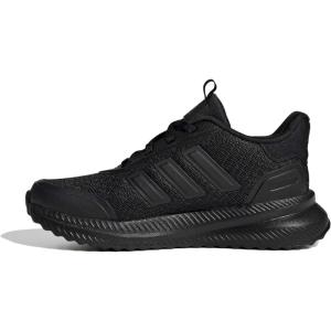 imageadidas Kids XPLR Path Elastic Lace ampamp Strap ShoesBlackBlackCarbon