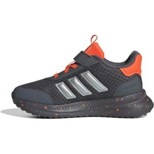 imageadidas Kids XPLR Path Elastic Lace ampamp Strap ShoesGreyImpact OrangeMatte Silver