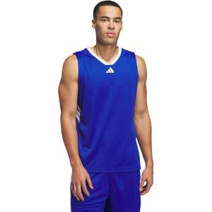 imageadidas Mens Basketball Legends 3Stripes Tank TopTeam Royal BlueWhite