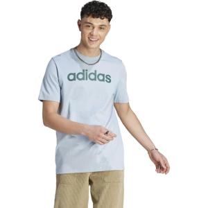 imageadidas Mens Essentials Single Jersey Linear Embroidered Logo TShirtWonder Blue