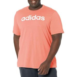 imageadidas Mens Essentials Single Jersey Linear Embroidered Logo TShirtWonder Clay