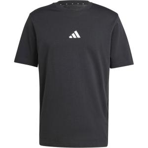 imageadidas Mens Essentials Small Logo Single Jersey TShirtBlackWhite