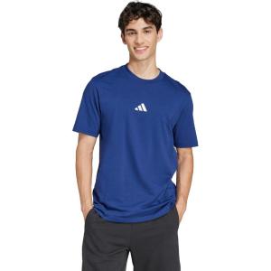 imageadidas Mens Essentials Small Logo Single Jersey TShirtDark BlueWhite