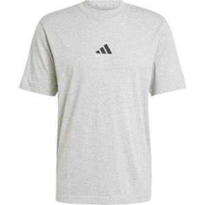 imageadidas Mens Essentials Small Logo Single Jersey TShirtMedium Grey HeatherBlack