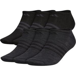 imageadidas Mens Superlite No Show Socks 6Pair Pack Low Profile Below AnkleBlackNight Grey20
