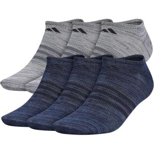 imageadidas Mens Superlite No Show Socks 6Pair Pack Low Profile Below AnkleLegend Ink BlueNight Marine BlueOnix Grey