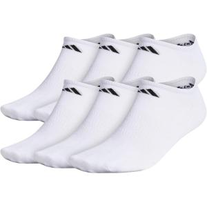 imageadidas Mens Superlite No Show Socks 6Pair Pack Low Profile Below AnkleWhiteBlack20