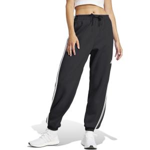 imageadidas Womens Essentials 3Stripes French Terry Cuffed PantsBlackWhite