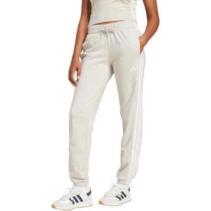 imageadidas Womens Essentials 3Stripes French Terry Cuffed PantsWonder AluminaWhite