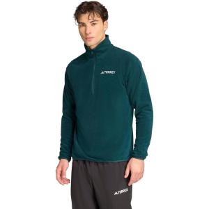 imageadidas mens Terrex Multi Essentials Halfzip Fleece Hiking JacketAurora Ivy