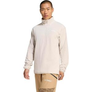 imageadidas mens Terrex Multi Essentials Halfzip Fleece Hiking JacketWonder Alumina