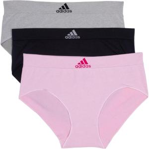 imageadidas womens Seamless Brief Panties 3packPink Snake MahoganyBlack