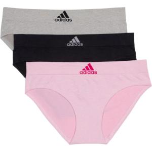 imageadidas womens Seamless Hipster Underwear 3 PackPink HeatherBlackHeather Grey
