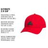 imageAdidas Mens Baseball Cap  Ultimate Adjustable Strapback Hat Relaxed Fit CottonBetter ScarletBlackGrey Six