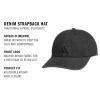 imageAdidas Mens Baseball Cap  Ultimate Adjustable Strapback Hat Relaxed Fit CottonBlack DenimBlack