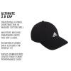 imageAdidas Mens Baseball Cap  Ultimate Adjustable Strapback Hat Relaxed Fit CottonBlackWhite