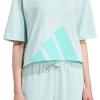 imageAdidas Womens Essentials Big Logo Boyfriend TShirtHalo MintFlash Aqua