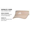 imageAdidas Womens Superlite Visor  Lightweight Athletic Sport Hat for WorkoutsChalky BrownWhite30