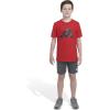 imageadidas Boys Short Sleeve Cotton Bos Ghost Logo TshirtBetter Scarlet
