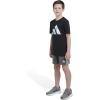 imageadidas Boys Short Sleeve Cotton Bos Ghost Logo TshirtBlack