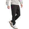 imageadidas Mens Essentials Feel Cozy Fleece PantsBlackWhite