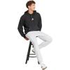 imageadidas Mens Essentials Feel Cozy Fleece PantsLight Grey HeatherBlack