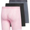 imageadidas Mens Microfiber Boxer Briefs Underwear Multipack Athletic StretchFitAdi Summit Clear Pinktrue PinkBlackOnix Grey