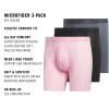 imageadidas Mens Microfiber Boxer Briefs Underwear Multipack Athletic StretchFitAdi Summit Clear Pinktrue PinkBlackOnix Grey
