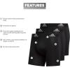 imageadidas Mens Microfiber Boxer Briefs Underwear Multipack Athletic StretchFitBlackLight Onix Greyperformance