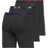 imageadidas Mens Microfiber Boxer Briefs Underwear Multipack Athletic StretchFitBlackTeam Royal BlueBetter Scarlet