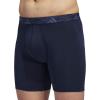 imageadidas Mens Microfiber Boxer Briefs Underwear Multipack Athletic StretchFitCollegiate NavyGreyCrew Blue