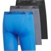 imageadidas Mens Microfiber Boxer Briefs Underwear Multipack Athletic StretchFitRay BlueOnix GreyBlack