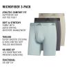 imageadidas Mens Microfiber Boxer Briefs Underwear Multipack Athletic StretchFitWonder Sage GreenGrey SixWonder Cargo Khaki
