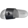 imageadidas Unisex Adult Adilette Comfort Slide SandalBlackBlackSilver Metallic