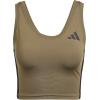 imageadidas Womens Train Essentials 3Stripes Cropped Tank TopOlive StrataBlack